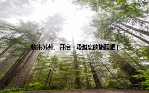 快来苏州, 开启一段难忘的旅程吧!