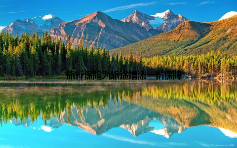 – 旅行保险为旅途增添一份保障